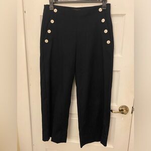 Banana republic Sailor Pants  size 10 High waist wide leg trouser navy